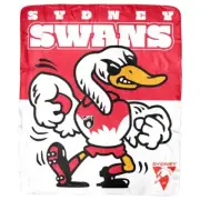 AFL Coral Mascot Blanket - Sydney Swans - 150x130cm - Throw Rug