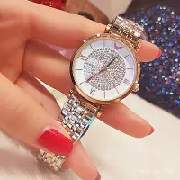 在飛比找Yahoo!奇摩拍賣優惠-100％原廠Armani阿瑪尼女士滿天星手錶女鋼帶防水鑲鑽星