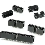 BIZOCA 10pcs 2.54mm Box Headers 6/8/10/14/16/20/26/30/34/40/50Pin Dip Double Row Straight Male Socket Connector(50P)