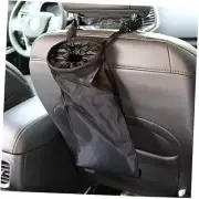 Universal Car Vehicle Back Seat Headrest Litter Trash Garbage Can (Black) 1