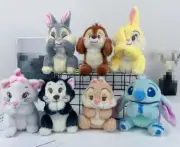 7 Styles Disney Marie Cat Stitch Chip Dale Bunny Soft Plush Pendant Toys Dolls
