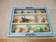 VTG Starlux Fench Cowboys Indians 54mm Plastic Playset Army Men Figures Soldier