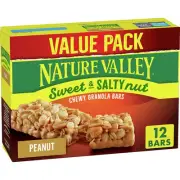 Nature Valley Sweet and Salty Peanut Granola Bars 12 Count Snack Pack