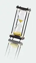 Vintage Wooden Yellow Hourglass Timer, 30-Minute Large Sand Timer, Decorative Quiet Countdown Clock for Home, Kitchen, Office Stylish Desk Accessory and Functional Gift Idea