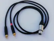 3'ft Mogami Cable Neutrik XLR Female to Dual RCA Male L-R Splitter Duplicator