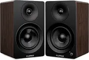 Fluance Ai61 Powered 2-Way 2.0 Stereo Bookshelf Speakers with 6.5" Drivers, 120W Amplifier for Turntable, TV, PC and Bluetooth 5 Wireless Music Streaming - RCA, Optical, USB & Sub Out (Natural Walnut)