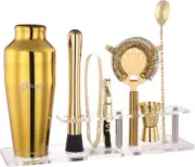 Cocktail Shaker Set with Arcylic Stand, Mixology Bartender Kit for Drink Mixing