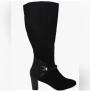 Karen Scott Women’s Sharonn Snake Print Tall Knee-High Boots Black 8.5 M NEW