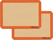 MMmat Silicone Baking Mat - Best German Silicone - Non Slip Silicone Baking Sheet, Non Stick Reusable Silicone Mats for Baking, Oven Liner, Counter Mat - 2 Medium-Sheet Size