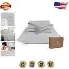 Soft & Silky 300 Thread Count Organic Cotton Queen Sheets - Fits 17" Mattresses