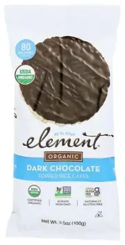 Element Organic Dipped Rice Cakes Dark Chocolate 3.5 Oz Pack Of 4
