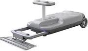 Kids Cleaning Go Kart, 12v Ride-on Mop Floor Cleaning Go Kart, Multifunctional Cleaning Go Kart, 5-Speed Telescopic Cleaning Mop Kart with Lights, Suitable for Indoor and Outdoor Riding,Grey