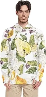 [Caihoyu] Men Hoodie UV Protection Sun Shirt Long Sleeve Hoodie UPF 50+ Quick Dry Men's Clothing Hooded Shirts, Multi, XX-Large