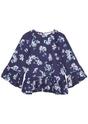 Merlette Astral Floral-print Cotton top - Blue - M (UK12 / M) M (UK12 / M)