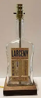 Larceny Kentucky Bourbon 1.75L Large Liquor Bar Bottle TABLE LAMP Lounge Light
