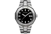Bulova Men's Classic Black Dial Watch - 98D103