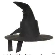 Black Curved Wizard Hat