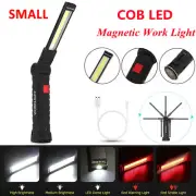 Magnetic Rechargeable COB LED RED Work Light Lamp Flashlight Folding Torch US
