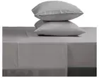 SONORO KATE KING BED SHEET SET SUPER SOFT MICROFIBER 1800 THREAD COUNT - GREY