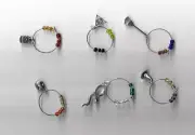 Wine Glass Stemware Silver Toned Harry Potter Marker Charms Set of 6