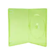 100 pcs 14mm Transparent Green Single Capacity DVD Case for Xbox Game Disc