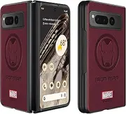 Case for Google Pixel Fold, with Superhero character Compatible Google Pixel Fold Leather Case WINE RED