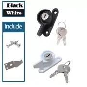 Window Security Lock Key Blocker Sliding Locking Sash Doors Anti-theft Buckle
