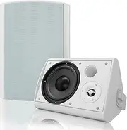 6.5 Inches Indoor Outdoor Bluetooth Speakers Waterproof with Powerful Bass,Wall Mount Speakers Wired Weather Resistant for Patio Home Deck Porch Backyard 400 Watts(White)
