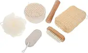 Vaguelly Bath And Shower Set With Natural Sisal Bathing Ball Shower Brush Exfoliating Mesh Sponge Back Scrubber For Family Use And Holiday Present