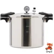 22L 32cm Aluminium Pressure Canner / Cooker Preserver with Steam Guage Kitchen