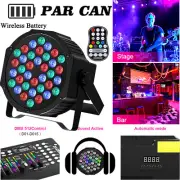 8PCS Rechargeable 36 LED RGB Battery Par Stage Light DMX Party DJ Show Wireless