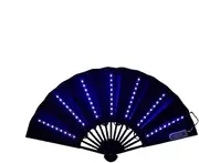[Generic] Light Up Folding Hand Fan, Cosplay Props Fan, Cosplay Performance Props for Dancing Wedding Party, Hot Weather Cooling Tools