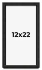 12x22 Shadow Box Black Rustic Barnwood Display Frame | 1.125 Inch Deep | 0.875