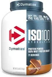 ISO100 - 100% Hydrolyzed Whey Protein Isolate - Chocolate Peanut Butter, 5Lbs/2.