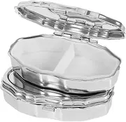 2pcs Box Small Cases Pp Cases Reusable Medication Containers for Personal Use Iron Medication Case Silver
