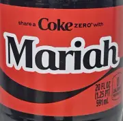 Share A Coke with Mariah 2025 Personalized Gift Coca Cola Bottle 20oz Zero