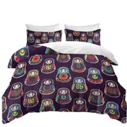Matryoshka Russian Doll Pattern Quilt Cover