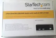 NEW StarTech SV231DD2DUA 2-port dual DVI USB KVM Switch with Audio & USB 2.0 HUB
