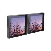 Nicola Spring 2 Piece Box Photo Frame Set - 12 x 12 Square Acrylic Frame