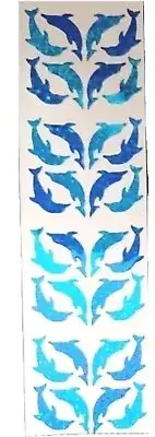 HAMBLY STUDIOS PRISMATIC GLITTER STICKER MINI DOLPHIN STICKER SHEET VINTAGE RARE