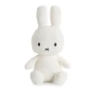 在飛比找PChome24h購物優惠-Miffy米菲兔燈芯絨填充玩偶-白 33cm