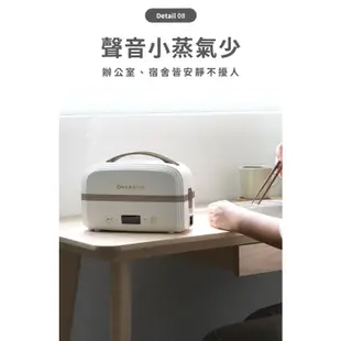 one-meter微電腦智能定時蒸煮飯盒 ONJ-30021MI-白 上班族 租屋 套房 加熱 蒸飯 便當盒