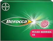Berocca Energy Vitamin Tablets Mixed Berries Flavour, High Dose of Vitamin B Complex, Vitamin B12, Also Contains Vitamin C and Magnesium, 45 Tablets - 6 Weeks Supply
