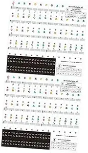 Abaodam 2 Sets Electronic Keyboard Piano Stickers Musical Scale Easy Install for Beginners