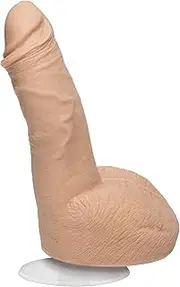 Doc Johnson Signature Series - Ryan Bones - 7 Inch Realistic ULTRASKYN Dildo with Removable Vac-U-Lock Suction Cup - F-Machine & Harness Compatible - for Adults Only, Vanilla