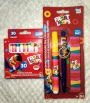 Froot Loops Scented NEW LOT Crayons Highlighter Pen Bookmark Xmas Gift Set