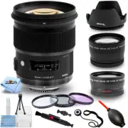 Sigma 50mm f/1.4 DG HSM Art Lens for Nikon F 311306 1 - 10PC Accessory Bundle