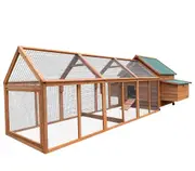 YES4PETS 350 CM XL Chicken Coop Rabbit Hutch Ferret Cage Hen Chook Cat Kitten House With Run