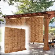 Bamboo Shades/Roll Up Shades/Bamboo Blinds/Roller Blind/Roman Blinds; Privacy Partition Decoration and Shading, for Garden/Balcony/Window,Customizable(W120xH230cm/47x91in)
