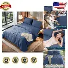 Luxurious 1200 Thread Count Egyptian Cotton Sheets California King - Navy Blue